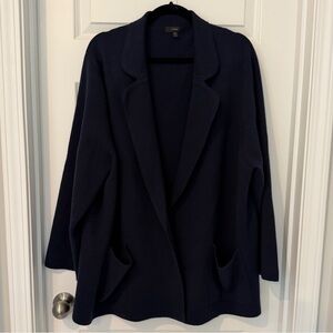 J. Crew Classic Navy Knit Blazer